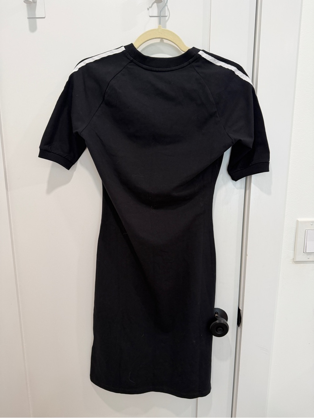 adidas Black Tee Dress with White Stripes - Picture 3 of 3